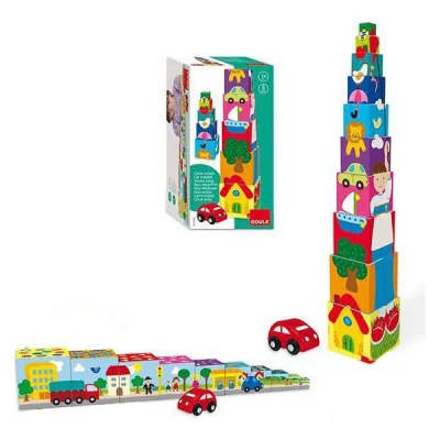 GOULA  Stackable Car Cubes Multicolore 12-24 Months