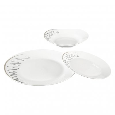 SECRET DE GOURMET Gourmet 76352 Service de Table Blanc 1,2 kg Lot de 18