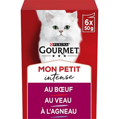 GOURMET  - Aux Viandes : B&oelig;uf, Veau, Agneau - 6x50g - Lot de 8
