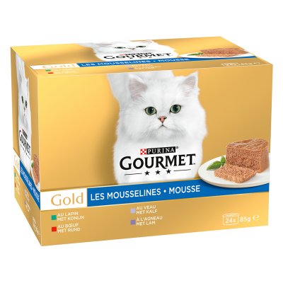 GOURMET  Gold Les Mousselines - Pour chat adulte - 24 x 85 g
