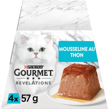 GOURMET  Mousse, Blanc et Bleu Ciel, 57 g (Lot de 4)