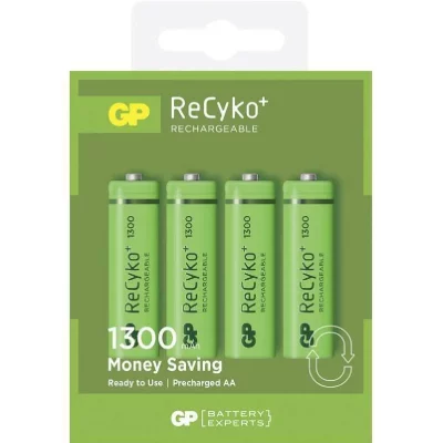 GP  4 piles nimh aa 1300mah rechargeable - recyko+