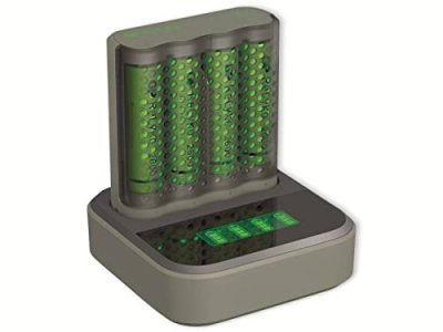 GP BATTERIES  4xaa Nimh 2600mah Battery Charger Vert,Gris