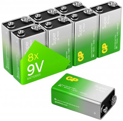 GP BATTERIES  Super Pile 6LR61 (9V) alcaline(s) 9 V 8 pc(s)