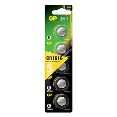 GP BATTERIES GP CR1616&ndash;7U5 Batterie au lithium CR1616 (3 V, Lot de 5) sous blister