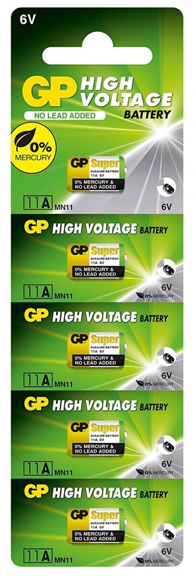 GENERIQUE GP Haute Voltage Batterie 11a MN11 5 pi&egrave;ces 6V [5 Paquet de]
