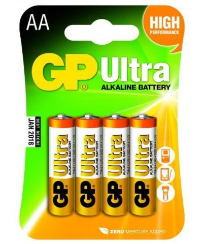 GP  Piles alcalines Ultra compatible 1,5V