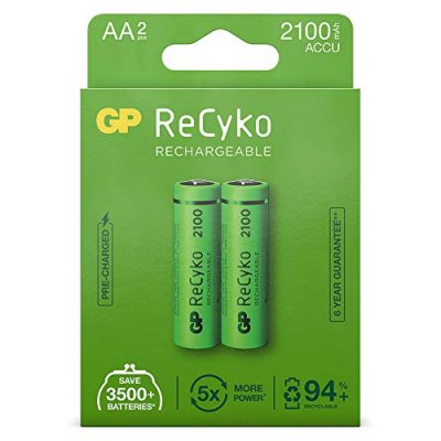 GP  ReCyko LR6/AA 2100mAh - Pack de 2 accus rechargeables NiMH