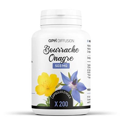 GPH DIFFUSION  Bourrache - Onagre Ecocert - 200 capsules marines