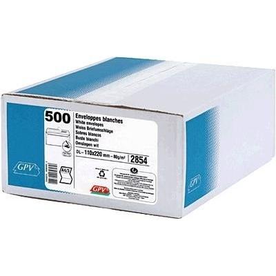 GPV  1885 bo&icirc;te de 500 enveloppes auto-adh&eacute;sives 114 x 162 mm blanc
