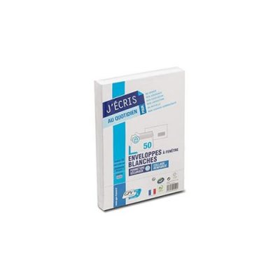 GPV  Paquet De 50 Enveloppes Blanches C5 162x229 80 G/M&sup2; Fen&ecirc;tre 45x100 Bande De Protection
