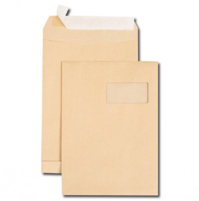 GPV  Pochettes &agrave; soufflets, C4, 229 x 324 mm, kraft brun