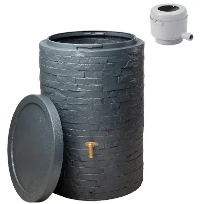 GRAF  - Kit cuve arrondo 250 l Gris graphite - &oslash; 65 x 93 cm