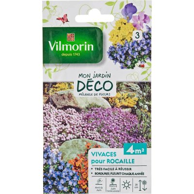 VILMORIN Graines de Fleurs en M&eacute;lange Vivaces pour Rocailles 