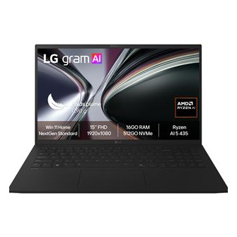 LG Gram AI 15Z95U 15"" FHD AMD Ryzen AI 5 16 Go RAM 512 Go SSD Noir
