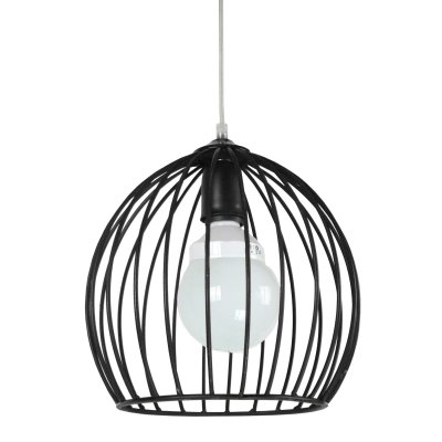 TOSEL Grand ball suspension acier 27x27x90 cm noir 12853