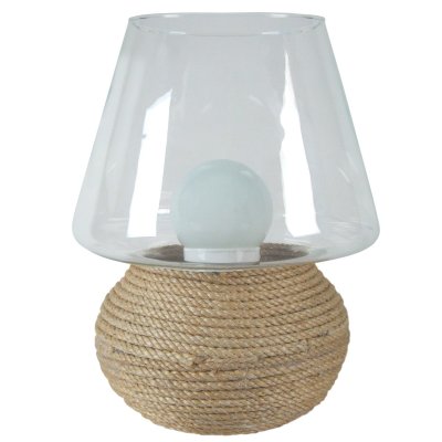 TOSEL GRAND CHAMPIGNON-CORDES - Lampe a poser champignon verre naturel