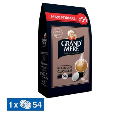 GRAND MERE Grand-m&egrave;re Dosettes de caf&eacute; Grand M&egrave;re Classique - Paquet de 54