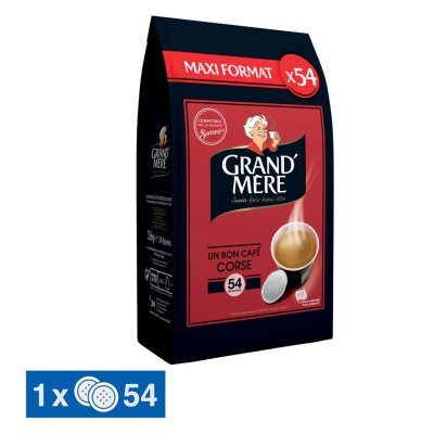 GRAND MERE Grand-m&egrave;re Dosettes de caf&eacute; Grand M&egrave;re Cors&eacute; - Paquet de 54