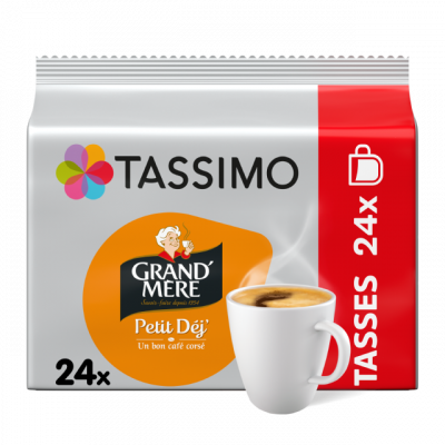 TASSIMO Grand m&egrave;re  petit dejeuner caf&eacute; dosette grand fomat x24