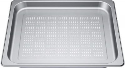 NEFF Grand Plat Inox Perfor&eacute; Pour Four Vapeur Bosch Siemens 00577551