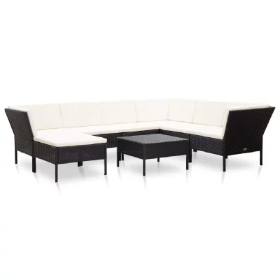VIDAXL Grand salon de jardin 8 pi&egrave;ces en r&eacute;sine tress&eacute;e 60 x 60 x 35 cm 48952