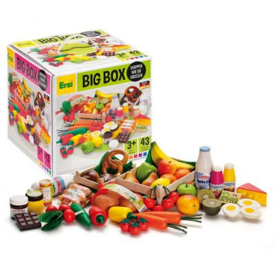 ERZI Grand set d'&eacute;picerie en bois 43 pcs