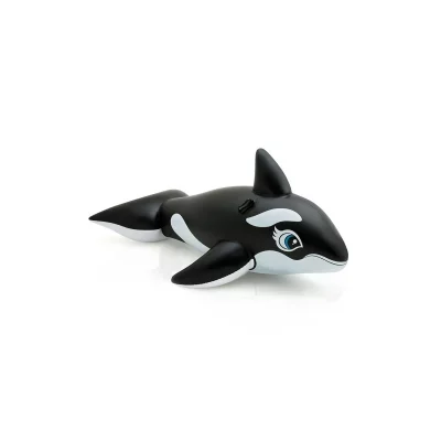 INTEX Grande baleine &agrave; chevaucher  blanc/noir 193 x 119 cm - blanc/noir