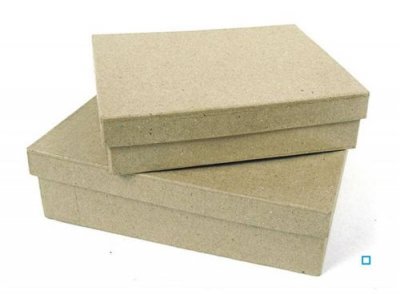  Grande bo&icirc;te rectangulaire papier m&acirc;ch&eacute; DECOPATCH
