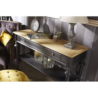 Grande console en bois New L&eacute;gende 120x40 - Noir - Amadeus