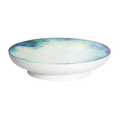 Grande table basse bleu-jaune 110 cm Francis - Petite Friture