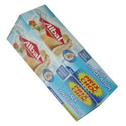 ALBAL GRANDS SACS DE CONG&Eacute;LATION triple couche 15 u