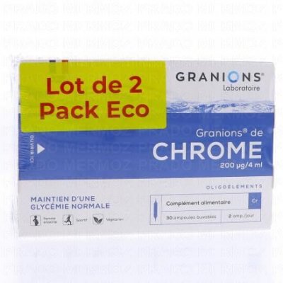 GRANIONS  Chrome 200 Lot de 2 x 30 Ampoules - Lot 2 x 30 ampoules