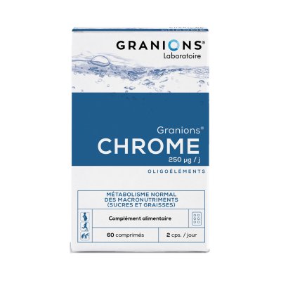 GRANIONS  Chrome 250 &micro;g 60 Comprim&eacute;s - Bo&icirc;te 60 comprim&eacute;s