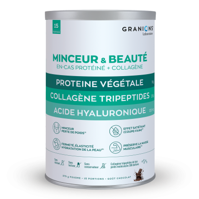 GRANIONS  Prot&eacute;ine V&eacute;g&eacute;tale Minceur Beaut&eacute; Poudre 275g Go&ucirc;t Chocolat