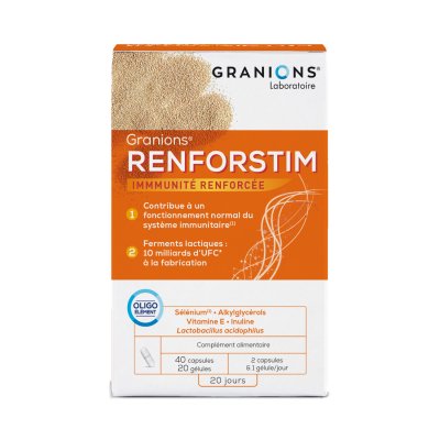 GRANIONS  Renforstim 40 capsules + 20 g&eacute;lules
