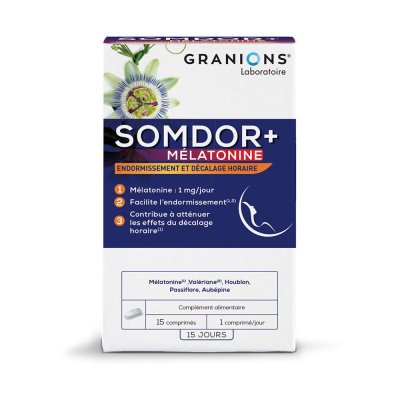 GRANIONS  Somdor+ M&eacute;latonine 15 comprim&eacute;s