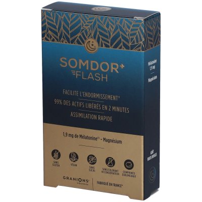 GRANIONS  Somdor+ M&eacute;latonine Flash 1,9mg - 20 Comprim&eacute;s