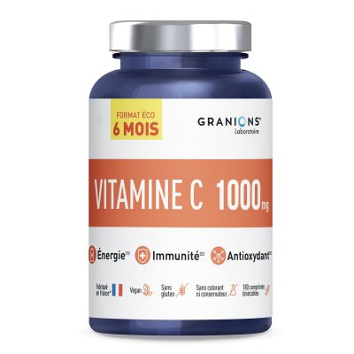 GRANIONS  Vitamine C 1000 mg 180 Comprim&eacute;s - Pot 180 comprim&eacute;s