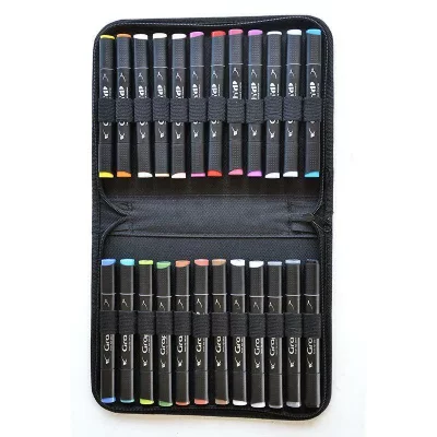 GRAPH IT Graph'it Lot de 24 Marqueurs &agrave; alcool double pointe Manga colors