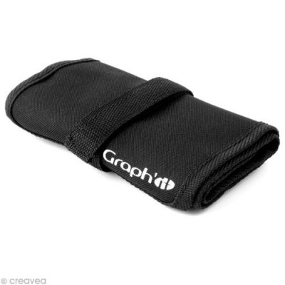 GRAPH IT GRAPH'IT Trousse ROLL & GO pour 24 marqueurs GI00053, Black