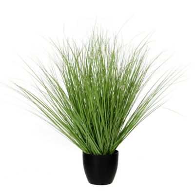 Gras vert artificiel &oslash;50 x h.68 cm en pot plastique &oslash;14 5 cm