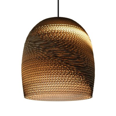 GRAYPANTS  Bell10 lumi&egrave;re pendentif brun carton &Oslash;27x28cm