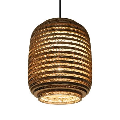 GRAYPANTS  lumi&egrave;re pendentif Ausi8 brun carton &Oslash;19x24cm