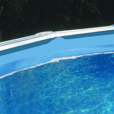 GRE  Liner piscine Gr&eacute; ronde &Oslash;460 x H.132 cm - Rail d'accroche - Bleu