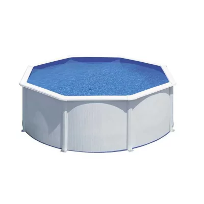 GRE  Piscine acier Gr&eacute; ronde Fidji &Oslash; 260 x 122 cm - Filtre &agrave; sable