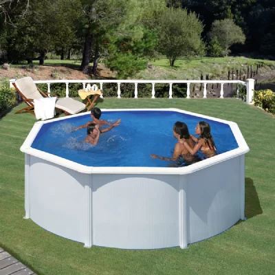 GRE  Piscine acier Gr&eacute; ronde Fidji &Oslash; 320 x 122 cm - Filtre &agrave; sable