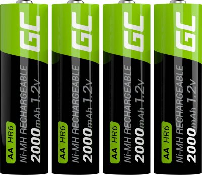 GREEN CELL  GR02 pile domestique Batterie rechargeable AA Hybrides GR02
