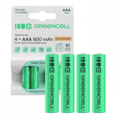 GREEN CELL  HR03 Pile Rechargeable LR3 (AAA) NiMH 800 mAh 1.2 V 4 pc(s)