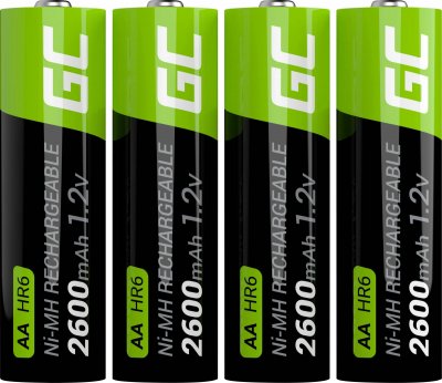 GREEN CELL  HR6 Pile rechargeable LR6 (AA) NiMH 2600 mAh 1.2 V 4 pc(s)
